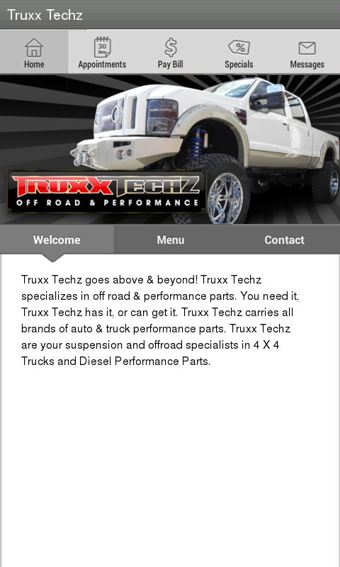 Truxx Techz's android app home screen Truxx Techz's android app home screen